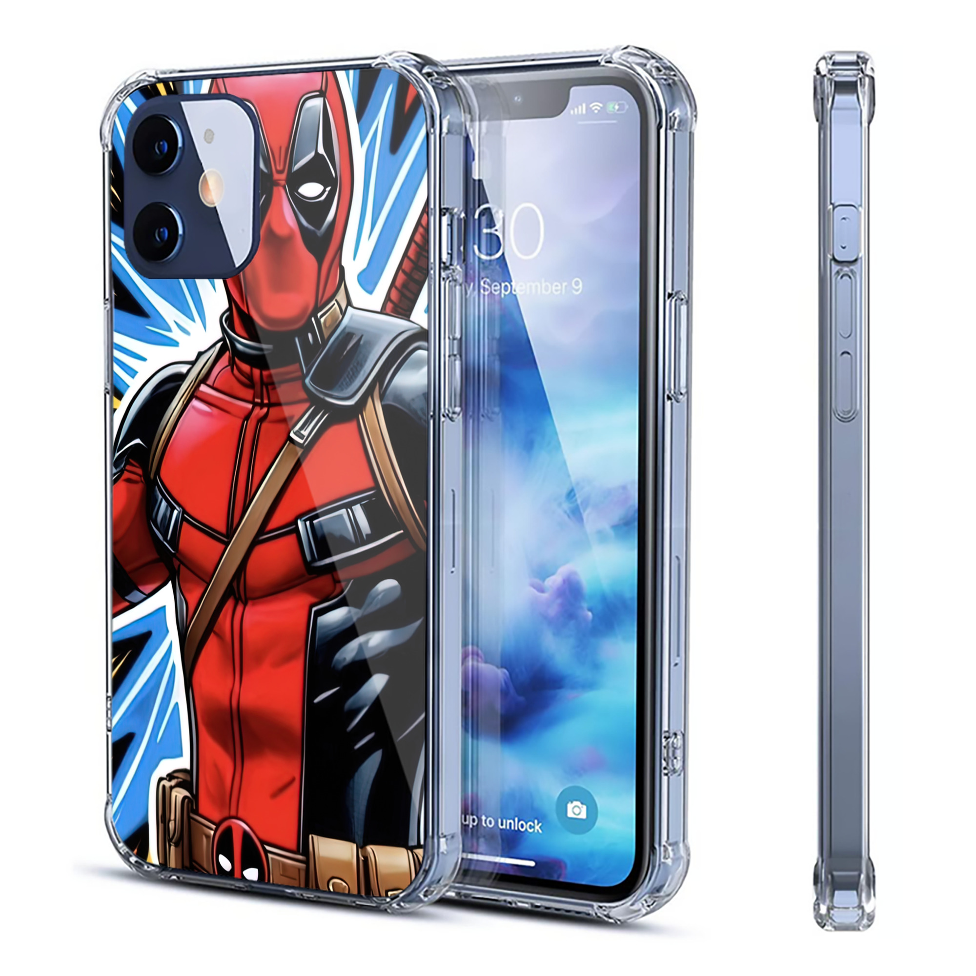 （画像用） Deadpool デッドプール 【iPhone 12シリーズ対応】透明スマホケース（クリアソフトケース）